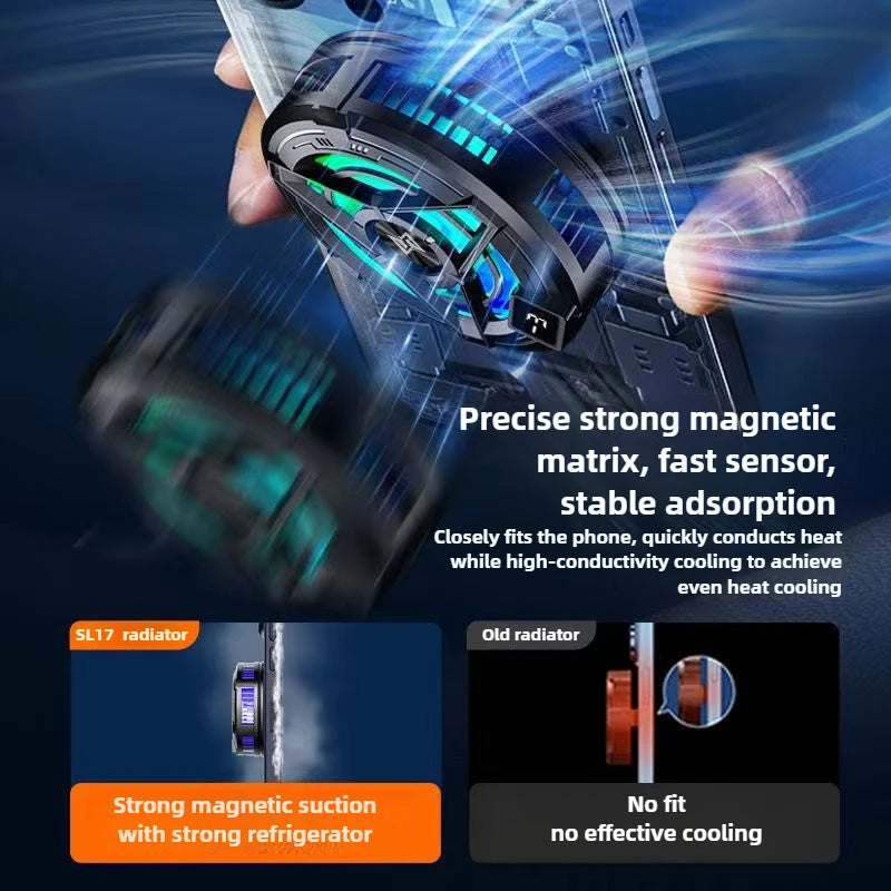 Glacier Clip™ keeping phone temperatures stable for extended gameplay and streaming
