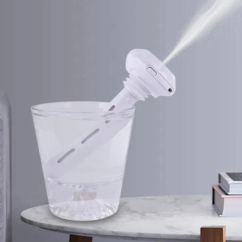 Mistwood™ full product view — portable diffuser, USB cable and minimalist packaging