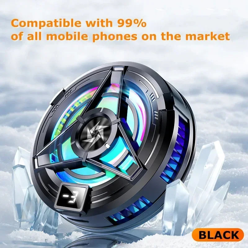 Glacier Clip™ full product view — magnetic phone cooler in minimal white design