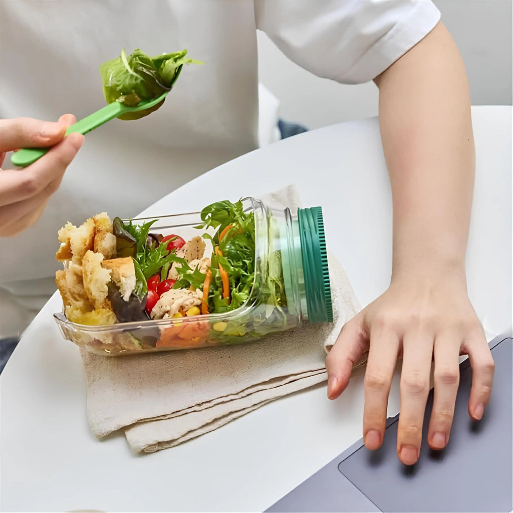 Layer & Go™ dishwasher-safe, microwave-safe and freezer-safe for daily meal prep use