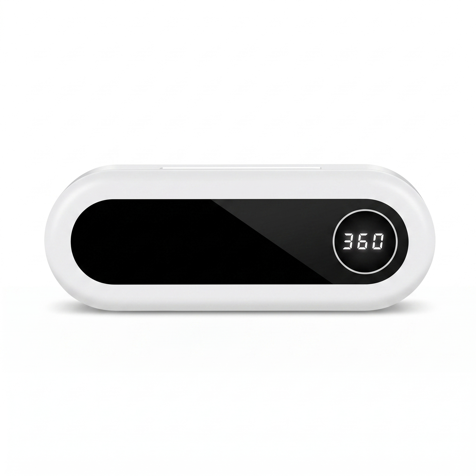SteriDock UV Sterilizing Toothbrush Holder — premium studio product shot, ivory white, white background